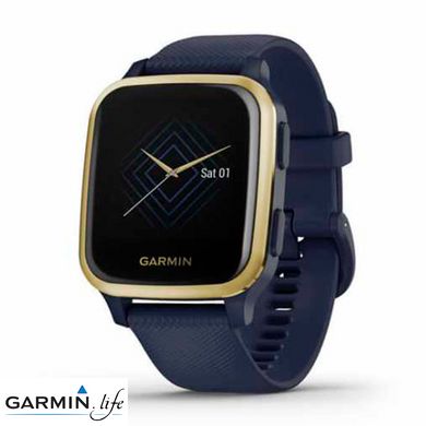 Смарт-годинник Garmin Venu Sq Music Edition Navy/Gold