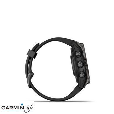 Смарт-годинник Garmin Fenix 7S Pro Sapphire Solar Carbon G. DLC Tit. with Black Band