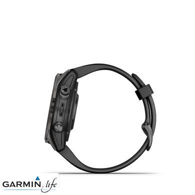 Смарт-годинник Garmin Fenix 7S Pro Sapphire Solar Carbon G. DLC Tit. with Black Band