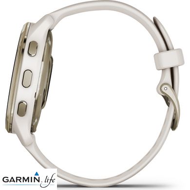 Смарт-годинник Garmin Venu 2 Plus Cream Gold S. Steel Bezel w. Ivory Case and S. Band