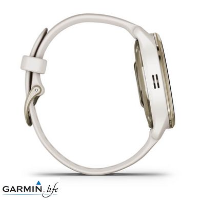 Смарт-годинник Garmin Venu 2 Plus Cream Gold S. Steel Bezel w. Ivory Case and S. Band