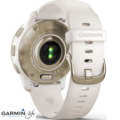 Смарт-годинник Garmin Venu 2 Plus Cream Gold S. Steel Bezel w. Ivory Case and S. Band