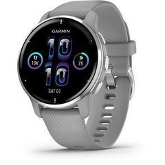 Смарт-годинник Garmin Venu 2 Plus Silver S. Steel Bezel w. Powder G. Case and S. Band