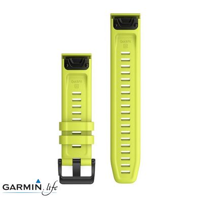 Ремінець Garmin для Fenix 6 22mm QuickFit Amp Yellow Silicone bands