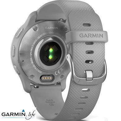 Смарт-часы Garmin Venu 2 Plus Silver S. Steel Bezel w. Powder G. Case and S. Band
