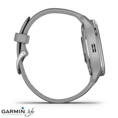 Смарт-часы Garmin Venu 2 Plus Silver S. Steel Bezel w. Powder G. Case and S. Band