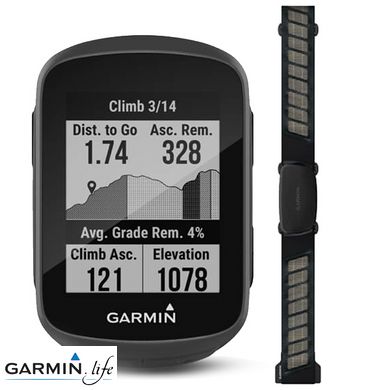 Навігатор для велосипеда Garmin Edge 130 Plus HRM Bundle