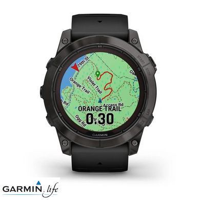 Смарт-часы Garmin Fenix ​​7X Pro Sapphire Solar Carbon G. DLC Tit. with Black Band