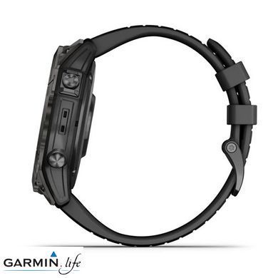 Смарт-часы Garmin Fenix ​​7X Pro Sapphire Solar Carbon G. DLC Tit. with Black Band