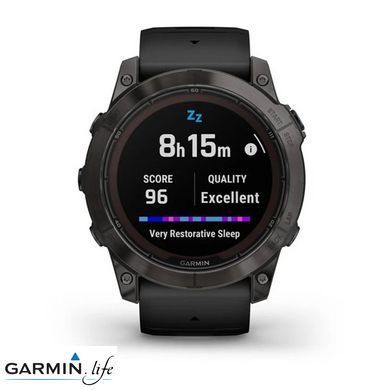 Смарт-часы Garmin Fenix ​​7X Pro Sapphire Solar Carbon G. DLC Tit. with Black Band