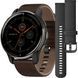 Смарт-годинник Garmin Venu 2 Plus Slate S. Steel Bezel W. Slate Case And B. Leather Band