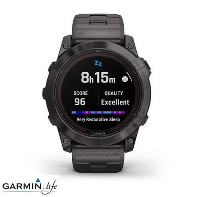 Смарт-часы Garmin Fenix ​​7X Pro Sapphire Solar Carbon G. DLC Tit. with Vented Tit. Bracelet