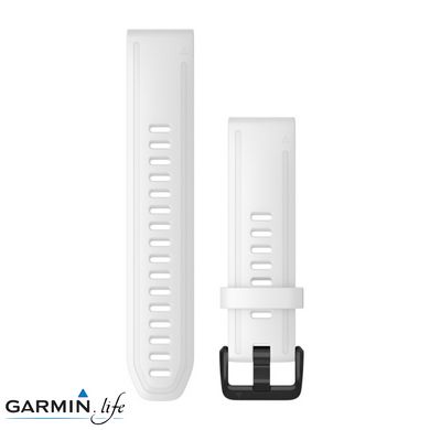 Ремінець Garmin для Fenix 6s 20mm QuickFit White Silicone with Black