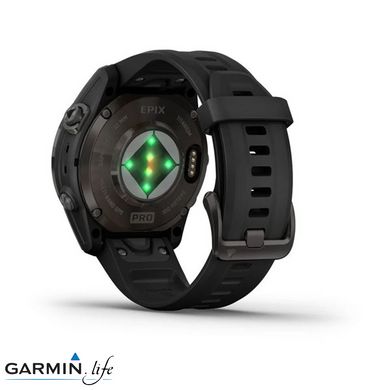 Смарт-годинник Garmin Epix Pro Gen 2 Sapphire 42mm Carbon G. DLC Ti. with Black Band