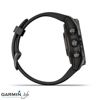 Смарт-годинник Garmin Epix Pro Gen 2 Sapphire 42mm Carbon G. DLC Ti. with Black Band