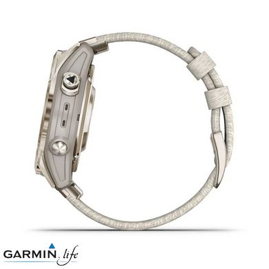 Смарт-годинник Garmin Epix Pro Gen 2 Sapphire 42mm Soft Gold w. Cream H. Nylon Band