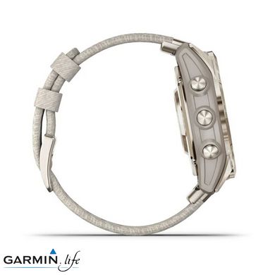 Смарт-годинник Garmin Epix Pro Gen 2 Sapphire 42mm Soft Gold w. Cream H. Nylon Band