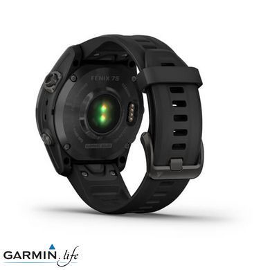 Смарт-часы Garmin Fenix 7S Sapphire Solar Carbon G. DLC Titanium w. Black Band