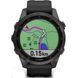 Смарт-часы Garmin Fenix 7S Sapphire Solar Carbon G. DLC Titanium w. Black Band