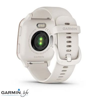 Смарт-годинник Garmin Venu Sq 2 – Music Edition Peach Gold Al. Bezel w. Ivory Case and S. Band