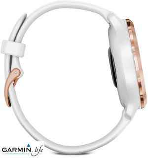 Смарт-годинник Garmin Venu 2S Rose Gold with White Leather Band