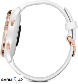 Смарт-годинник Garmin Venu 2S Rose Gold with White Leather Band