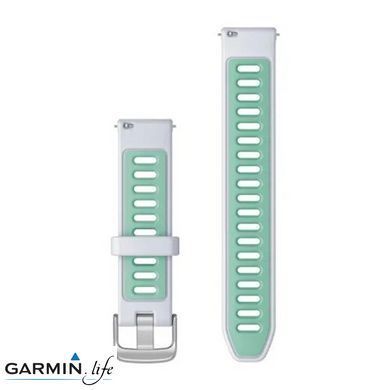 Ремінець Garmin для Forerunner 265s Whitestone/Tidal Blue with Silver Hardware 18mm