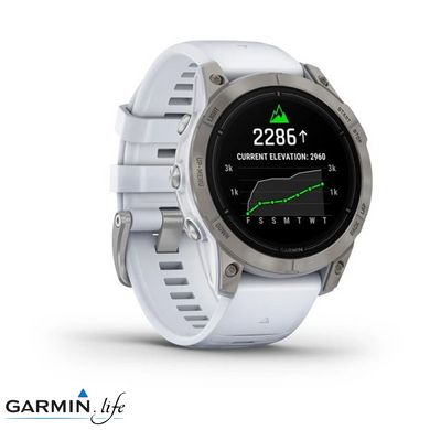 Смарт-годинник Garmin Epix Pro Gen 2 Sapphire 47mm Titanium w. Whitestone Band