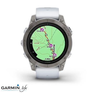 Смарт-годинник Garmin Epix Pro Gen 2 Sapphire 47mm Titanium w. Whitestone Band