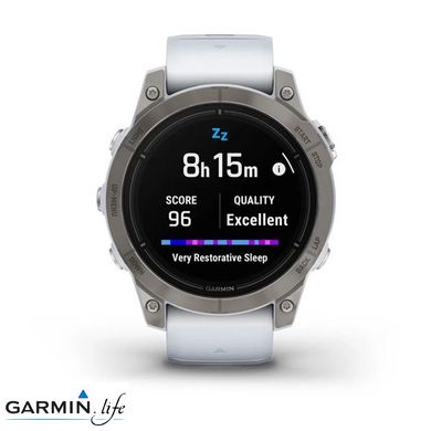 Смарт-годинник Garmin Epix Pro Gen 2 Sapphire 47mm Titanium w. Whitestone Band