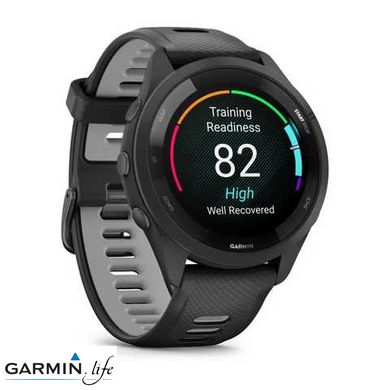 Смарт-годинник Garmin Forerunner 265 Black Bezel and Case w. Black/Powder Gray Silicone Band