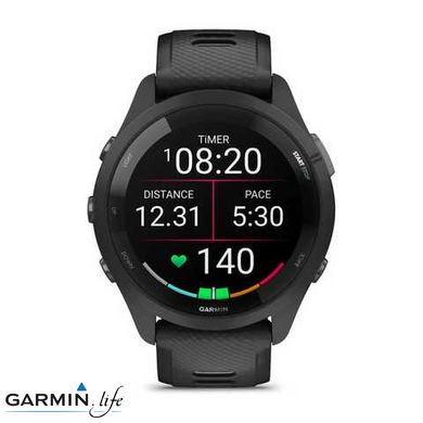 Смарт-годинник Garmin Forerunner 265 Black Bezel and Case w. Black/Powder Gray Silicone Band