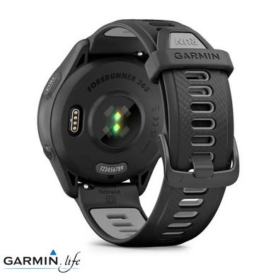 Смарт-годинник Garmin Forerunner 265 Black Bezel and Case w. Black/Powder Gray Silicone Band