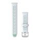 Ремінець Garmin для Forerunner 265s Whitestone/Tidal Blue with Silver Hardware 18mm