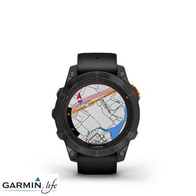 Смарт-годинник Garmin Fenix 7 Pro Solar Slate Gray w. Black Band