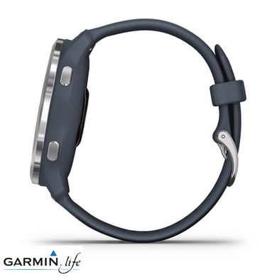 Смарт-годинник Garmin Venu 2 Silver Bezel with Granite Blue Case and Silicone Band