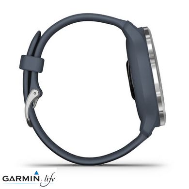 Смарт-годинник Garmin Venu 2 Silver Bezel with Granite Blue Case and Silicone Band