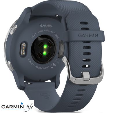 Смарт-годинник Garmin Venu 2 Silver Bezel with Granite Blue Case and Silicone Band