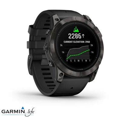 Смарт-годинник Garmin Epix Pro Gen 2 Sapphire 51mm Carbon G. DLC Tit. with Black Band