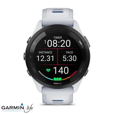 Смарт-годинник Garmin Forerunner 265 Black Bezel w. Whitestone Case and Whitestone/Tidal Blue S. Band