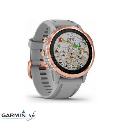 Спортивний годинник Garmin Fenix 6S Rose Gold-tone with Powder Gray Band 010-02159-21