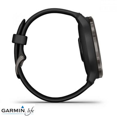 Смарт-годинник Garmin Venu 2 Slate Stainless Steel Bezel with Black Case and Silicone Band