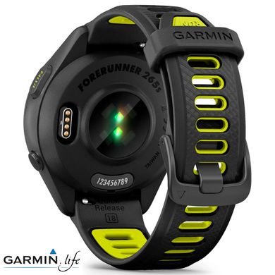 Смарт-годинник Garmin Forerunner 265S Black Bezel and Case w. Black/Amp Yellow S. Band