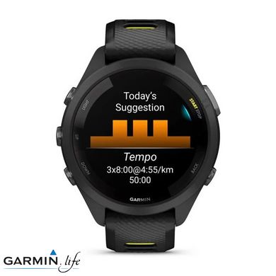 Смарт-годинник Garmin Forerunner 265S Black Bezel and Case w. Black/Amp Yellow S. Band