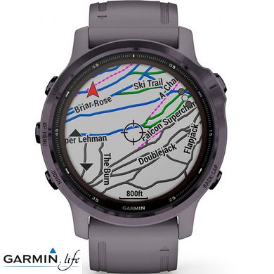 Спортивний годинник Garmin Fenix 6S Pro Solar Edition Amethyst Steel with Shale Gray Band 010-02409-15