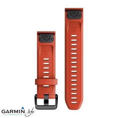 Ремінець для Garmin Fenix 7S QuickFit 20 Flame Red Silicone