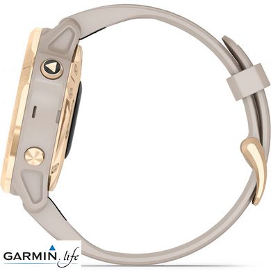 Спортивний годинник Garmin Fenix 6S Pro Solar Edition Light gold with light sand band 010-02409-11