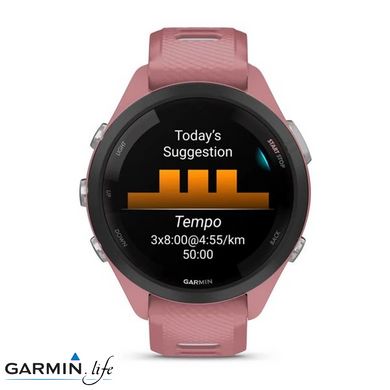 Смарт-годинник Garmin Forerunner 265S Black Bezel w. Light Pink Case and Light Pink/Whitestone S. Band